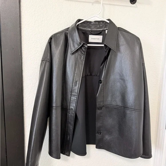 Aritzia Babaton Pelli Hip Leather Jacket - Picture 2 of 3